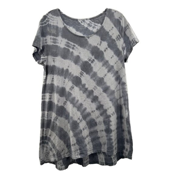 Pure Jill Tops - Pure Jill Women's Short Sleeve Gray/White Tie Dye Top Size Small